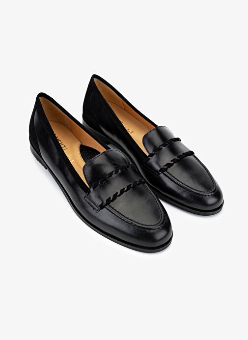 Valmenti Kadın Hakiki Deri Siyah Loafer Ayakkabı - Görsel 3