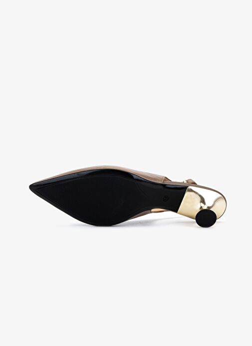 Valmenti Kadın Vizon Hakiki Deri Slingback Ayakkabı - Görsel 7