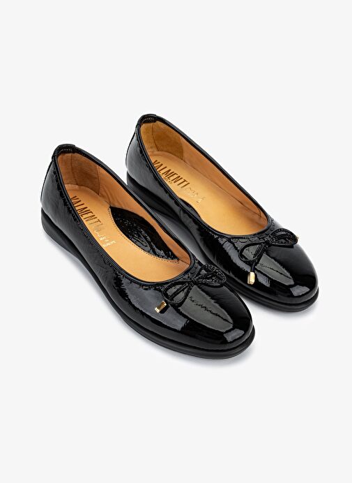 Valmenti Kadın Hakiki Deri Siyah Rugan Casual Ayakkabı - Görsel 3