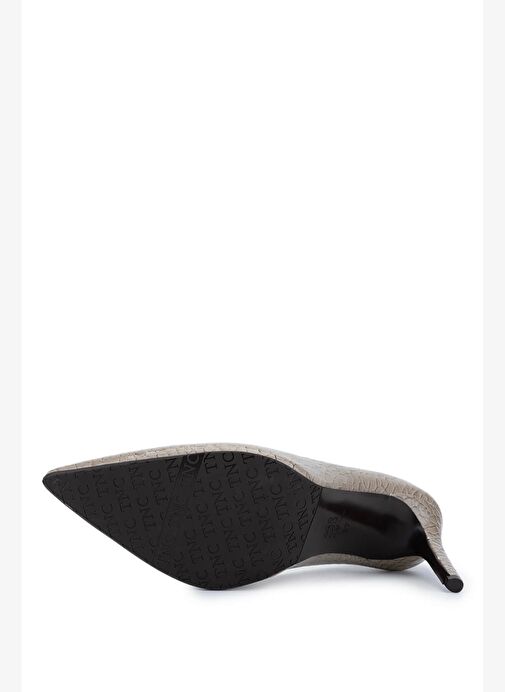 Tamer Tanca Kadın Suni Deri Nude Topuklu Ayakkabı - Görsel 6