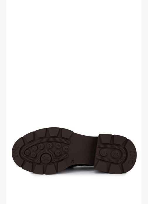 Tamer Tanca Kadın Hakiki Deri Kahverengi Loafer Ayakkabı - Görsel 5