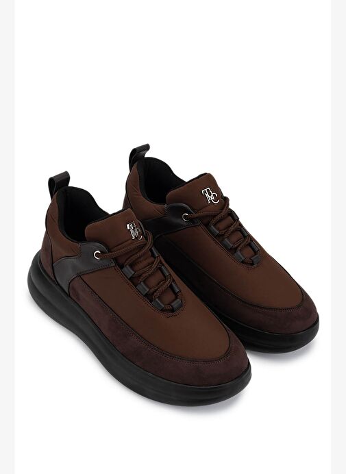 Tamer Tanca Kadın Suni Deri/Tekstil Kahverengi Sneakers & Spor Ayakkabı - Görsel 4