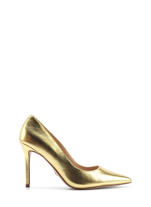 JULLY 5FX Altın Kadın Topuklu Ayakkabı - Görsel 2