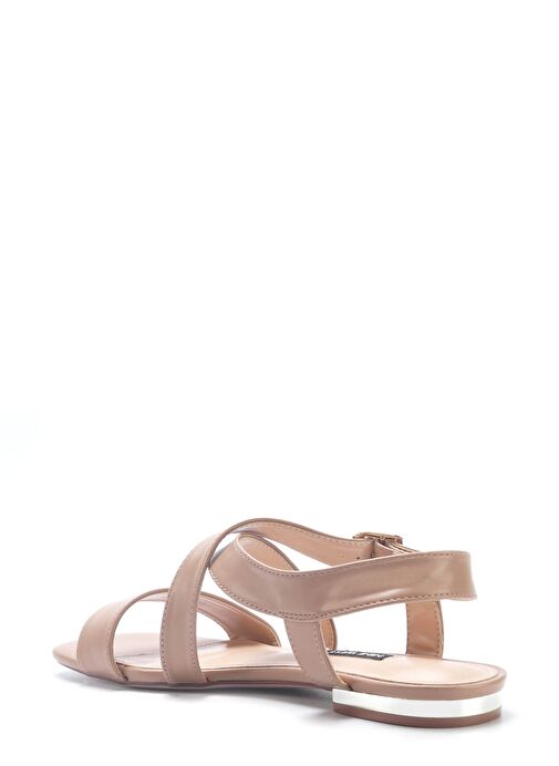 ETRINA 5FX Krem Kadın Düz Sandalet - Görsel 4