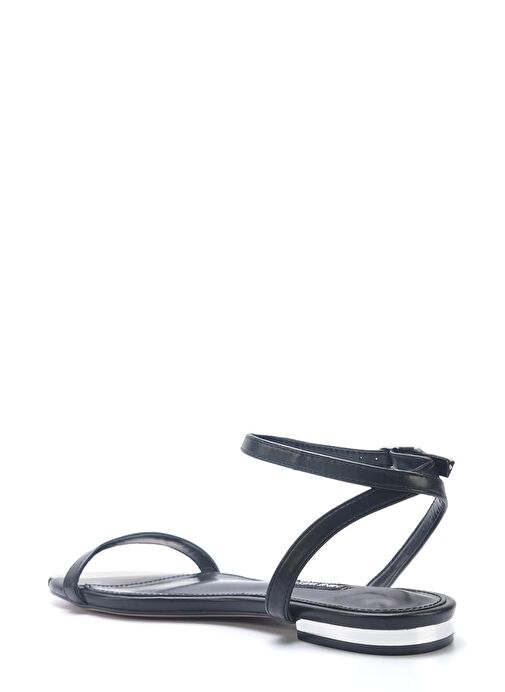 MAOLAINE 5FX Siyah Kadın Düz Sandalet - Görsel 4