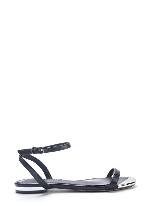 MAOLAINE 5FX Siyah Kadın Düz Sandalet - Görsel 2