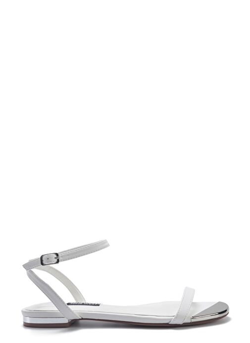 MAOLAINE 5FX Beyaz Kadın Düz Sandalet - Görsel 2
