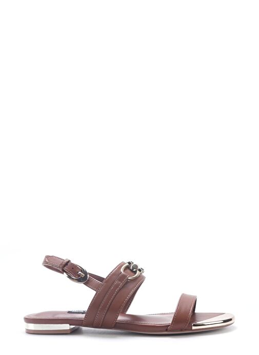 MAIS 5FX Kahverengi Kadın Düz Sandalet - Görsel 2