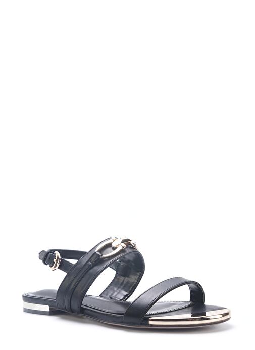 MAIS 5FX Siyah Kadın Düz Sandalet - Görsel 3