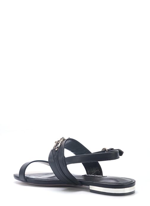 MAIS 5FX Siyah Kadın Düz Sandalet - Görsel 4