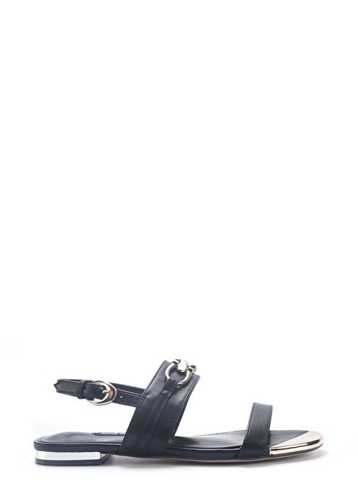 MAIS 5FX Siyah Kadın Düz Sandalet - Görsel 2