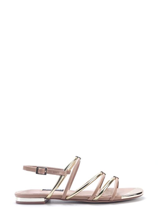 MARCELA 5FX Krem Kadın Düz Sandalet - Görsel 2