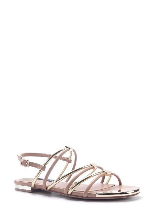 MARCELA 5FX Krem Kadın Düz Sandalet - Görsel 3