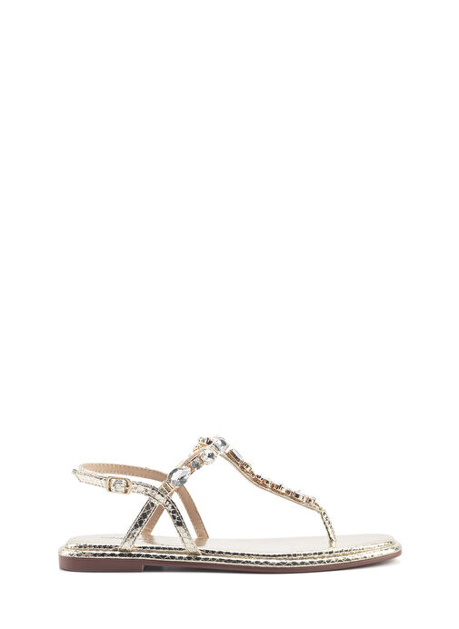 ORANE 5FX Altın Kadın Düz Sandalet - Görsel 2