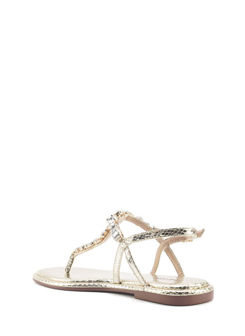 ORANE 5FX Altın Kadın Düz Sandalet - Görsel 4