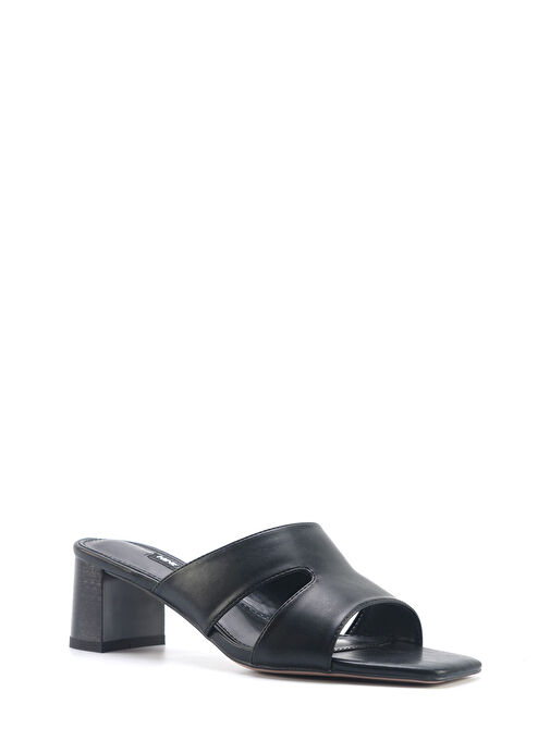 GIGI 5FX Siyah Kadın Topuklu Terlik - Görsel 3