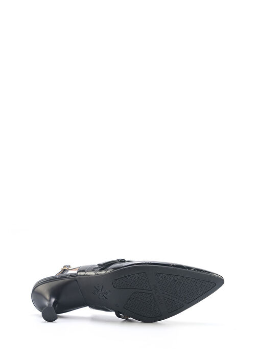 LUBAN 5FX Siyah Kadın Topuklu Ayakkabı - Görsel 5