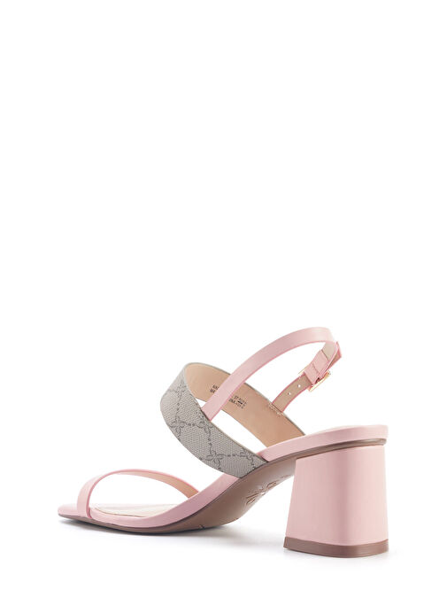 NACEDIA 5FX Pembe Kadın Topuklu Sandalet - Görsel 4