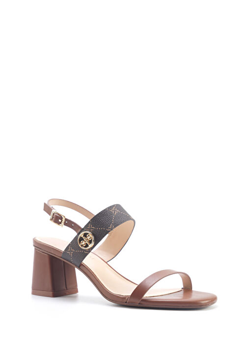 NACEDIA 5FX Kahverengi Kadın Topuklu Sandalet - Görsel 3