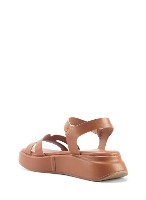 VELART 5FX Taba Kadın Kalın Taban Sandalet - Görsel 4