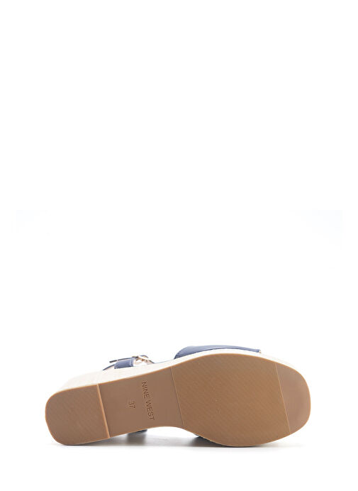 MONNI 5FX Lacivert Kadın Dolgu Topuk Sandalet - Görsel 5