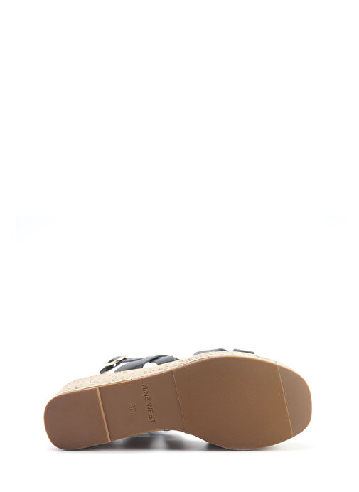 MONSA 5FX Siyah Kadın Dolgu Topuk Sandalet - Görsel 5