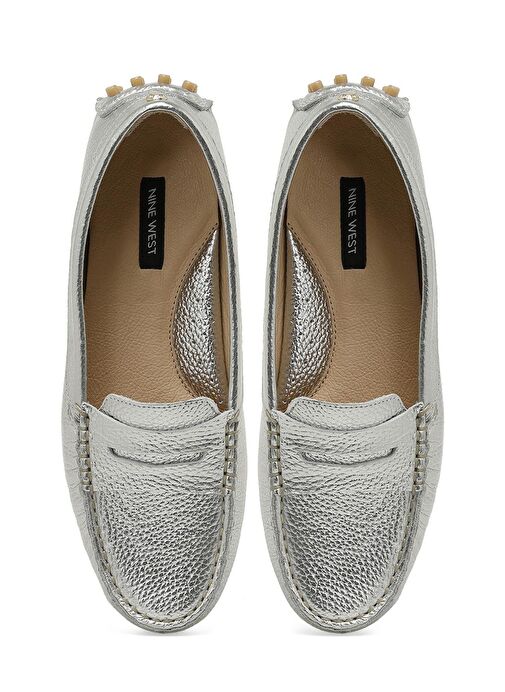 NEYUNES 5FX Gümüş Kadın Loafer - Görsel 5