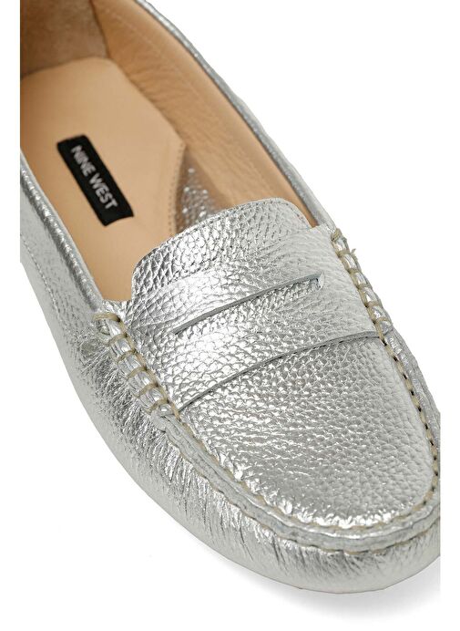 NEYUNES 5FX Gümüş Kadın Loafer - Görsel 8