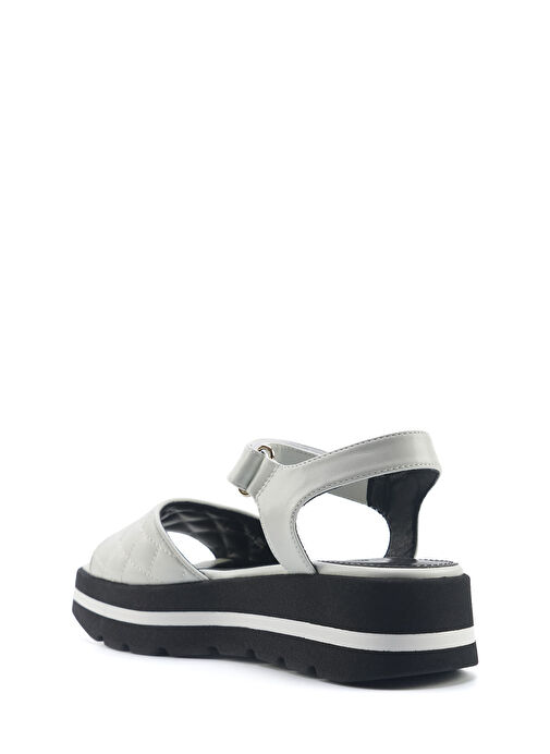 ORKESSA 5FX Beyaz Kadın Düz Sandalet - Görsel 4