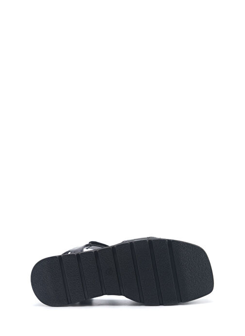 ORKESSA 5FX Siyah Kadın Düz Sandalet - Görsel 5