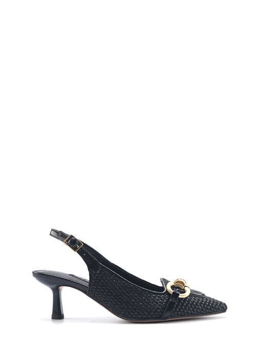 TUNKA 5FX Siyah Kadın Topuklu Ayakkabı - Görsel 2