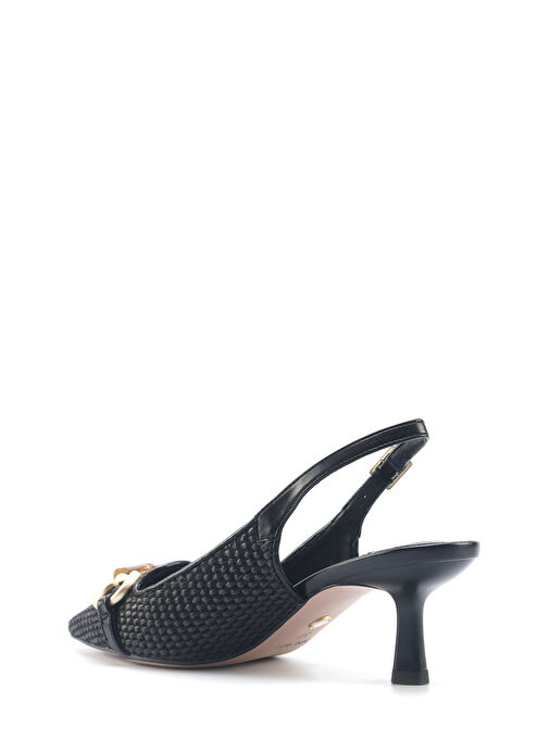 TUNKA 5FX Siyah Kadın Topuklu Ayakkabı - Görsel 4