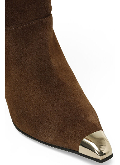 HARRI 4PR Taba Kadın Topuklu Çizme - Görsel 7