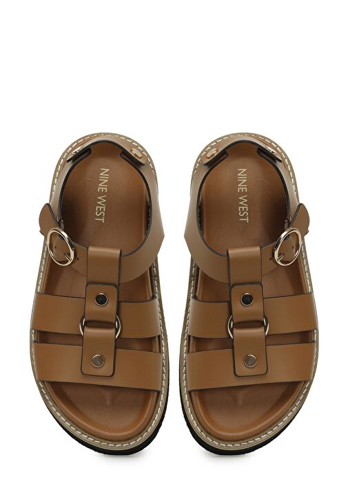 HERMON 5FX Taba Kadın Kalın Taban Sandalet - Görsel 5