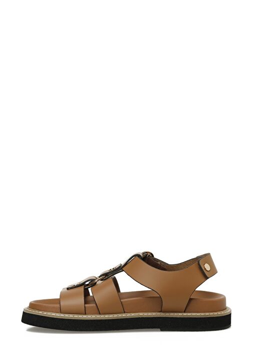 HERMON 5FX Taba Kadın Kalın Taban Sandalet - Görsel 4