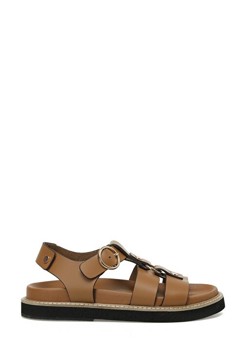 HERMON 5FX Taba Kadın Kalın Taban Sandalet - Görsel 2