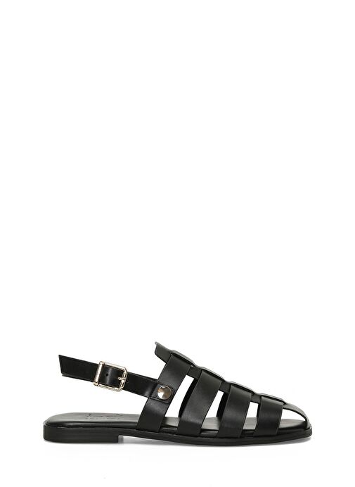 INCI ASHA 5FX Siyah Kadın Düz Sandalet - Görsel 2