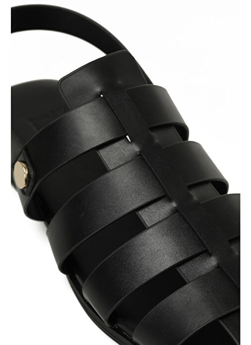 INCI ASHA 5FX Siyah Kadın Düz Sandalet - Görsel 8