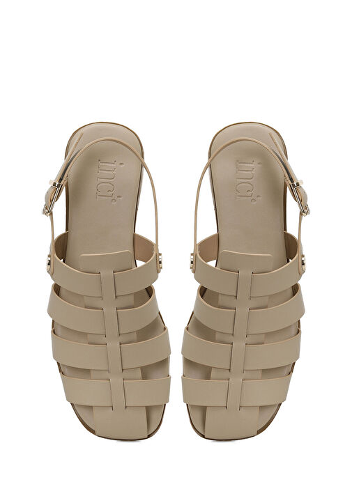 INCI ASHA 5FX Krem Kadın Düz Sandalet - Görsel 5