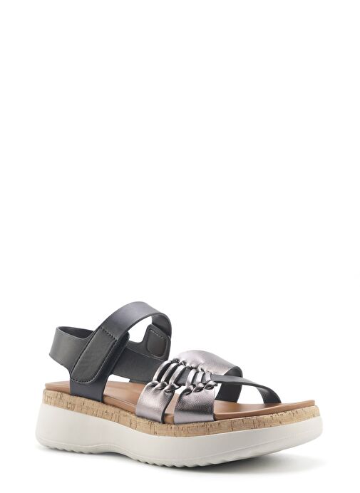 INCI HOLI 5FX Siyah Kadın Comfort Sandalet - Görsel 3