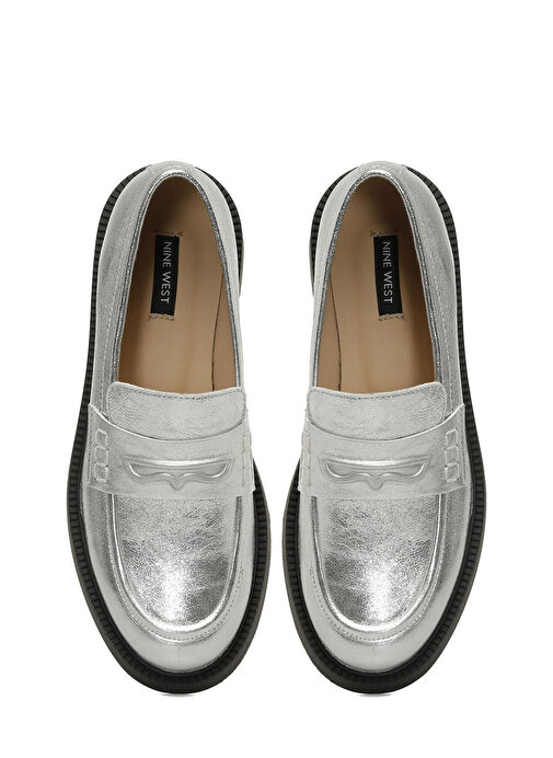 LUNLER2 5FX Gümüş Kadın Loafer - Görsel 5