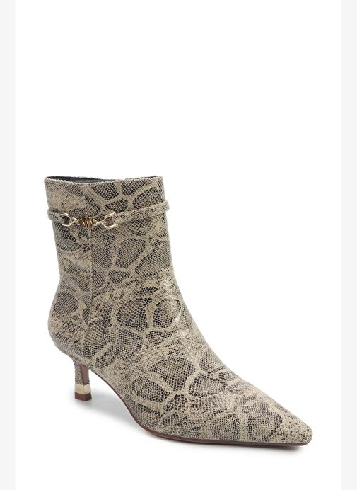 BRELLA2 5PR Bej Kadın Topuklu Bot - Görsel 3