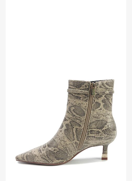 BRELLA2 5PR Bej Kadın Topuklu Bot - Görsel 4