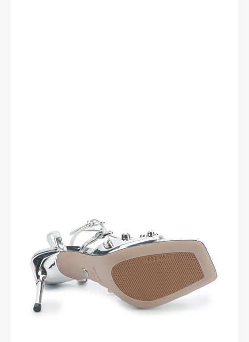 IRENE2 5PR Gümüş Kadın Topuklu Sandalet - Görsel 5