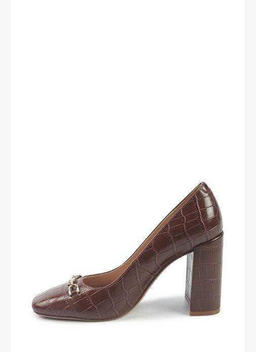 EATHAN2 5PR Kahverengi Kadın Topuklu Ayakkabı - Görsel 4