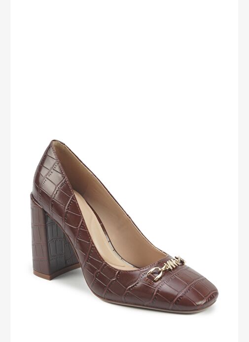 EATHAN2 5PR Kahverengi Kadın Topuklu Ayakkabı - Görsel 3