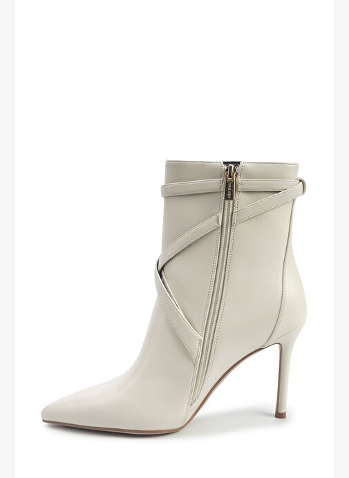 JUSTEL 5PR KIRIK BEYAZ Kadın Topuklu Bot - Görsel 4
