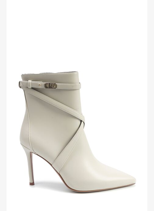 JUSTEL 5PR KIRIK BEYAZ Kadın Topuklu Bot - Görsel 2
