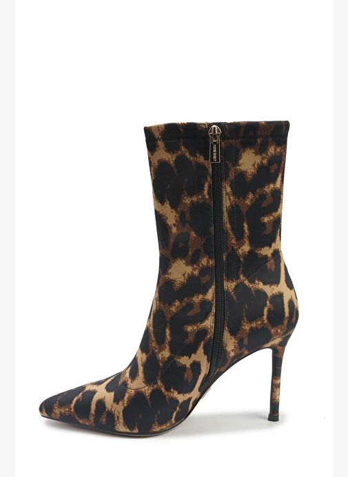 JUSTICE 5PR Leopar Kadın Topuklu Bot - Görsel 4