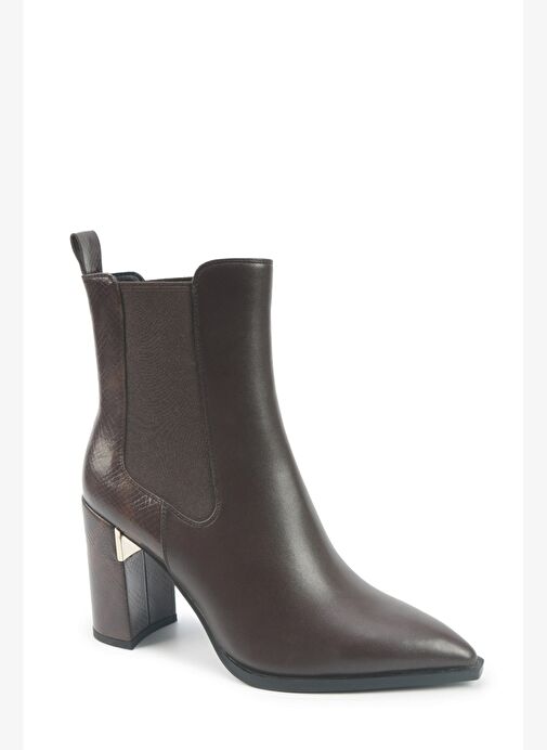 FABIOLA 5PR Kahverengi Kadın Topuklu Bot - Görsel 3